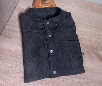 Zwart jeans hemd Rumbl - maat 128/134