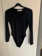 zwarte stretch body met fijne ribbel en lange mouwen: 38, Kleding | Dames, Blouses en Tunieken, Ophalen of Verzenden, Zo goed als nieuw