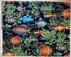 Coupon tissu patchwork ou autre, motif poissons, Neuf, Coton, Enlèvement, 30 à 120 cm