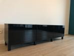 Ikea - Besta - Meuble TV - marron foncé/noir, 150 à 200 cm, Comme neuf, 25 à 50 cm, Autres essences de bois
