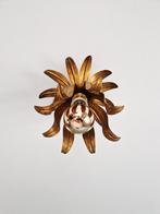 Italiaanse plafondlamp in goudkleurig metaal, 1960-70, Ophalen of Verzenden