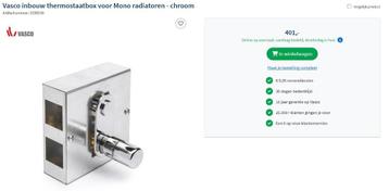 Vasco inbouw ventiel Thermo box beschikbaar voor biedingen