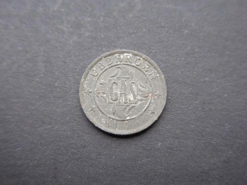 10 Gas 1942 Ubbergen Pays-Bas Gas Coin Zinc WW2 (02), Collections, Objets militaires | Seconde Guerre mondiale, Autres, Envoi