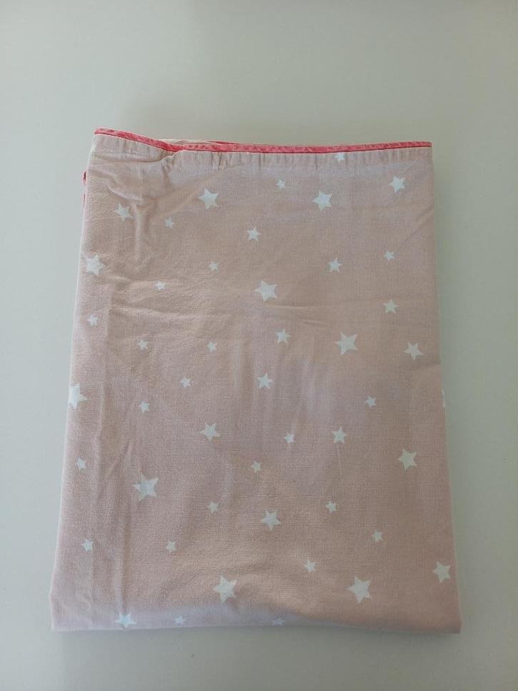 Donsovertrek / hoeslaken 110x75 cm La Redoute, Kinderen en Baby's, Kinderkamer | Beddengoed, Gebruikt, Dekbedovertrek, Roze, Meisje