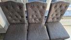 6 stoffen eetkamerstoelen, grijze kleur, Huis en Inrichting, Ophalen, Stof