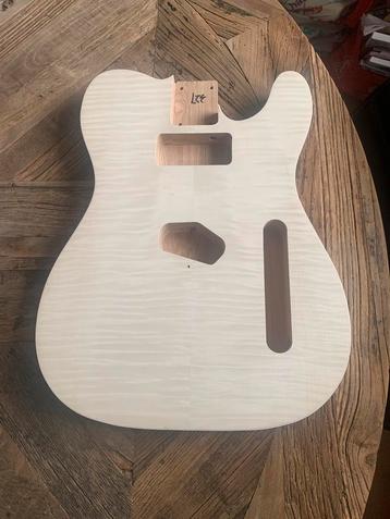 Telecaster body” Ash with Flame Maple top” new