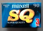 Audio Cassette Tape 3 Pack MAXELL SQ 90 - SEALED, Enlèvement ou Envoi, Neuf
