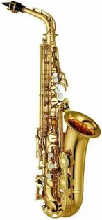 Nieuwe goudkleurige altsaxofoon Yamaha YAS 280, Nieuw, Met koffer, Ophalen, Alt