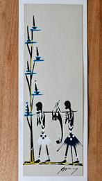 Schilderij congo jaren 70, Antiek en Kunst, Ophalen of Verzenden