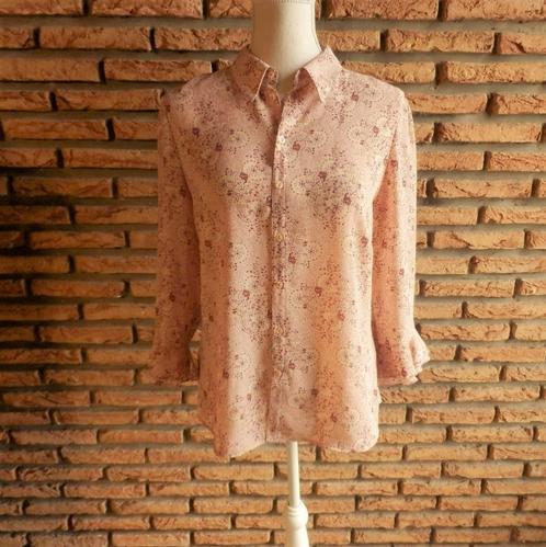 (23)- chemisier femme t.40 rose - canda -, Kleding | Dames, Blouses en Tunieken, Zo goed als nieuw, Maat 38/40 (M), Roze, Ophalen of Verzenden