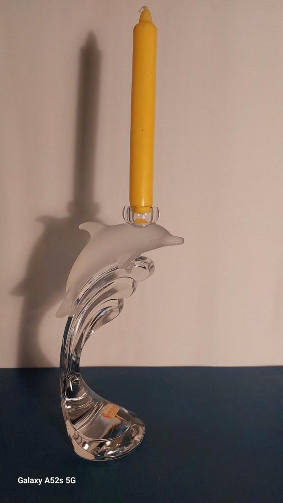 Nachtmann dolfijn kaarthouder., Antiek en Kunst, Antiek | Glaswerk en Kristal, Ophalen of Verzenden