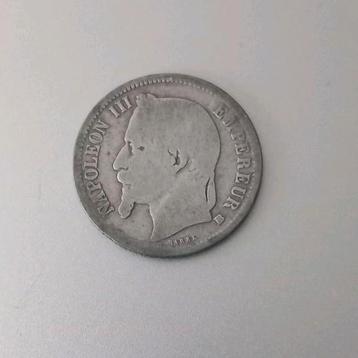 Frankrijk 1 frank 1868 zilver
