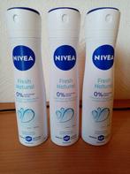 Nivea : nieuw 3x huidvriendelijke deodorant fresh naturel, Enlèvement ou Envoi, Neuf, Déodorant ou Spray corporel