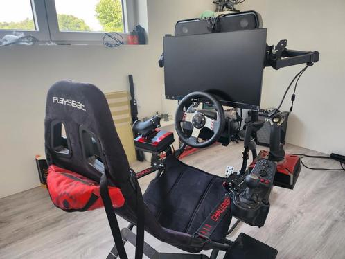Full option/emission gaming set flight/race/drift simulator, Games en Spelcomputers, Spelcomputers | Xbox | Accessoires, Zo goed als nieuw