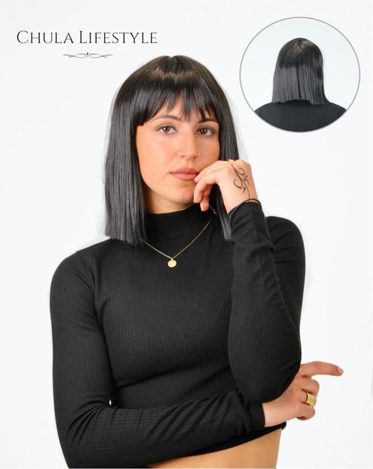 Stock uitverkoop - 100 Zwarte Bob Pruiken, Handtassen en Accessoires, Uiterlijk | Haarverzorging, Nieuw, Pruik of Haarverlenging