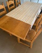 eettafel + 6 stoelen, Chêne, Rectangulaire, Landelijk, 50 à 100 cm