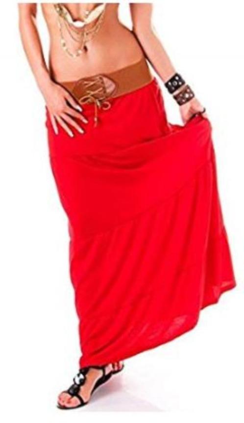 Jupe longue rouge taille élastiquée, Vêtements | Femmes, Jupes, Neuf, Rouge, Envoi