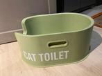 Handige, mooi lichtgroene open kattenbak, Ophalen, Zo goed als nieuw, Open