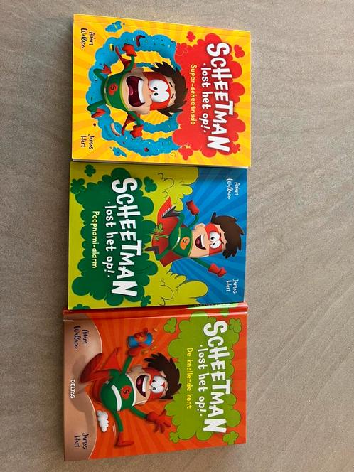 3 leuke kinderboeken scheetman lost het op!, Boeken, Kinderboeken | Jeugd | onder 10 jaar, Zo goed als nieuw, Ophalen