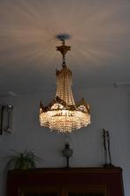 Vintage kroonluchter, Huis en Inrichting, Lampen | Kroonluchters, Glas, Gebruikt, Ophalen
