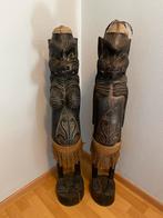 Twee Afrikaanse houten beelden - hoogte 103cm, Enlèvement