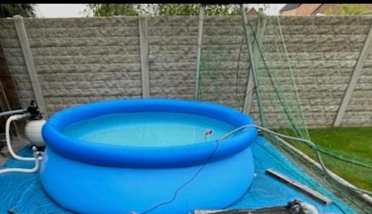 Intex solar zwembad 305cm x 76cm + solar cover, Tuin en Terras, Zwembaden, Gebruikt, Opblaaszwembad, Minder dan 80 cm, Rond, Ophalen