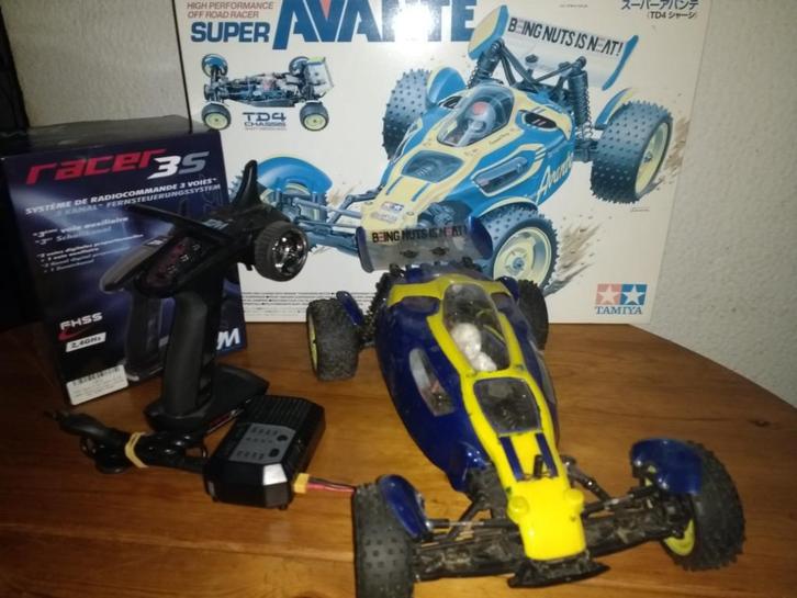 tamiya super avante, Hobby en Vrije tijd, Modelbouw | Radiografisch | Auto's, Zo goed als nieuw, Auto offroad, Elektro, Schaal 1:10