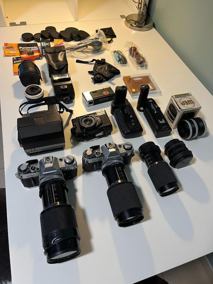 lot d'appareils photo + accessoires, Audio, Tv en Foto, Fotografie | Fotostudio en Toebehoren, Gebruikt, Ophalen
