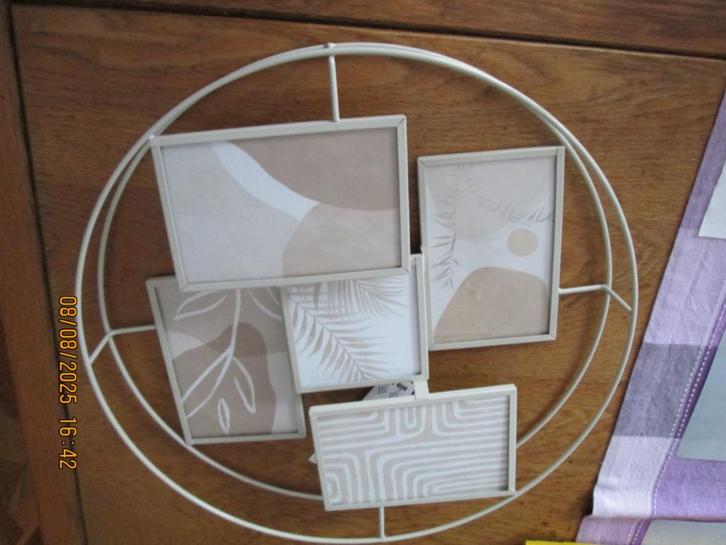 Cadre porte photos métal et verre. 9 €., Huis en Inrichting, Woonaccessoires | Lijsten, Nieuw, Ophalen