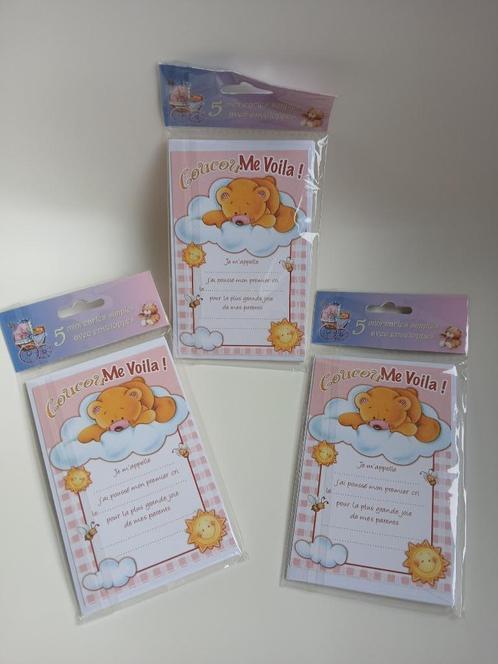 Lot de 15 faire-part de naissance mixte neufs, Kinderen en Baby's, Overige Kinderen en Baby's, Nieuw, Ophalen