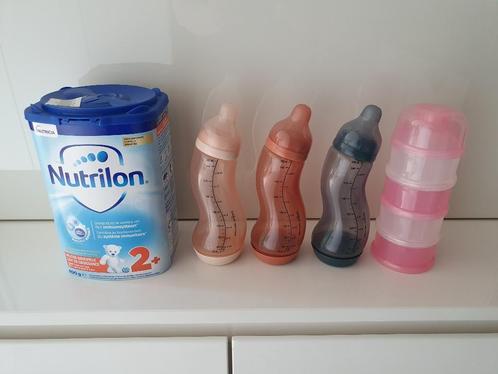 Difrax babyflesjes + toren melkpoeder + nutrilon groeimelk, Kinderen en Baby's, Babyvoeding en Toebehoren, Zo goed als nieuw, Overige typen