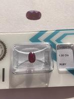 Natuurlijke robijn 1.30 ct — IGI-certificaat, Handtassen en Accessoires, Edelstenen, Ophalen of Verzenden, Gebruikt