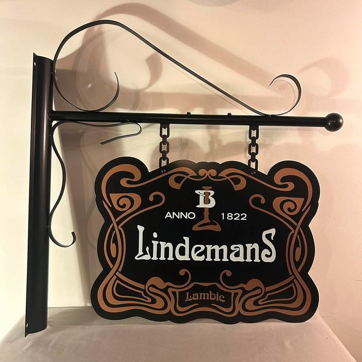 Grande enseigne extérieure Lindemans, Verzamelen, Biermerken, Nieuw, Reclamebord, Plaat of Schild, Overige merken, Ophalen