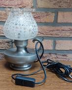 Antieke lamp - bedlamp - tafellamp - Met tinnen onderstel, Ophalen