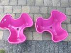 2x roze / Fuchsia bloempot -- bloembak -- nieuw, Ophalen, Nieuw, Aardewerk