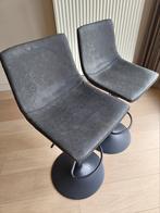 Barstoelen (2x), Huis en Inrichting, Stoelen, Ophalen, Gebruikt, Grijs, Kunststof