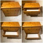 Houten dressoir met 3 laden - goede staat, Huis en Inrichting, Kasten | Ladekasten, Ophalen, Minder dan 50 cm, Gebruikt, 3 of 4 laden