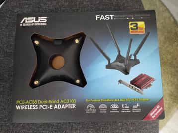 Asus PCE-AC88 PCI-E Wifi Adapter AC3100, Enlèvement ou Envoi, Comme neuf, Interne, Asus