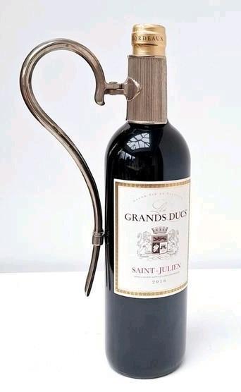 Porte-bouteilles vintage en métal argenté E.P. Zing Brevetta, Enlèvement ou Envoi