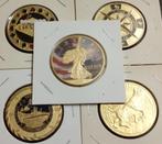 Penning Munten - Plaque Goud, Timbres & Monnaies, Pièces & Médailles, Autres matériaux, Enlèvement ou Envoi