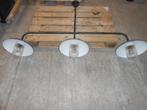3 arm luster met lampen, Ophalen, Zo goed als nieuw, Metaal