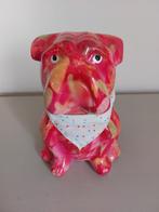POMME PIDOU spaarpot BULL DOG met bandana en hartjes (nieuw), Ophalen of Verzenden, Nieuw, Steen, Aardewerk of Keramiek, Dier
