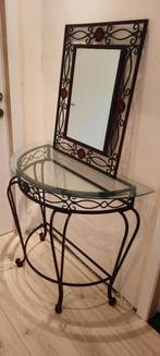Tafeltje + spiegel, Huis en Inrichting, Woonaccessoires | Spiegels, Ophalen, Gebruikt