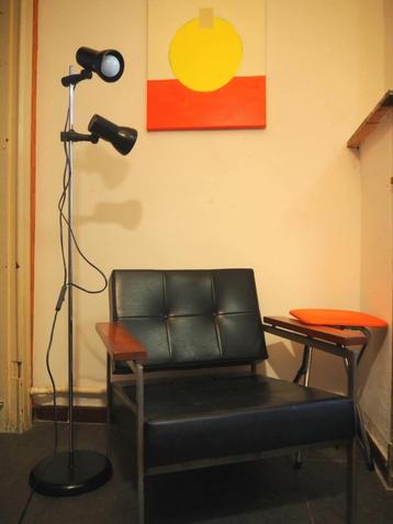 Mid-century vloerlamp met 2 spots beschikbaar voor biedingen
