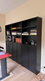 Ikea Billy zwarte boekenkast met eikenpatroon, Ophalen, Gebruikt, Eikenhout, Met deur(en)