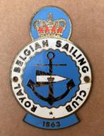 Emblème de yacht de plaisance  du Royal Belgian Sailing club, Ustensile, Bateau à moteur ou Voilier, Utilisé, Enlèvement ou Envoi