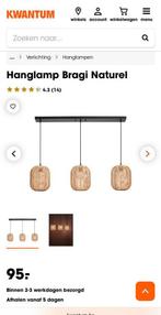 Hanlamp rotan (Bragi - Kwantum), Huis en Inrichting, Ophalen, Zo goed als nieuw