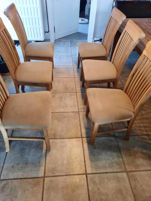 massief licht eiken stoelen, Huis en Inrichting, Stoelen, Gebruikt, Hout, Overige kleuren, Ophalen