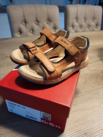 Lederen cognac sandaal Kickers maat 30 beschikbaar voor biedingen