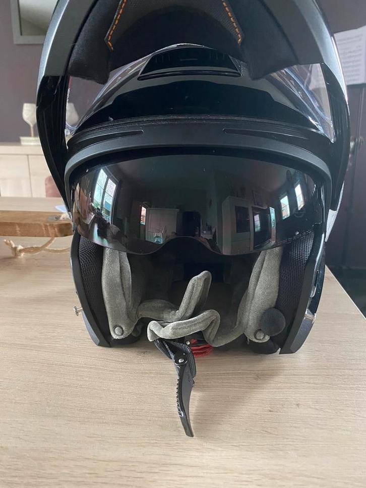 Schuberth C4 Pro zwart maat L 59 met SC1 Advanced, Motoren, Kleding | Motorhelmen, Heren, Systeemhelm, L, Overige merken, Tweedehands